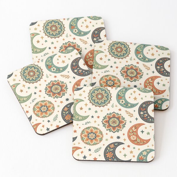 Item preview, Crescent Moon Floral Night Pattern designed and sold by SassyArtistry.