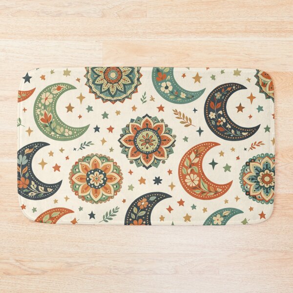 Item preview, Crescent Moon Floral Night Pattern designed and sold by SassyArtistry.