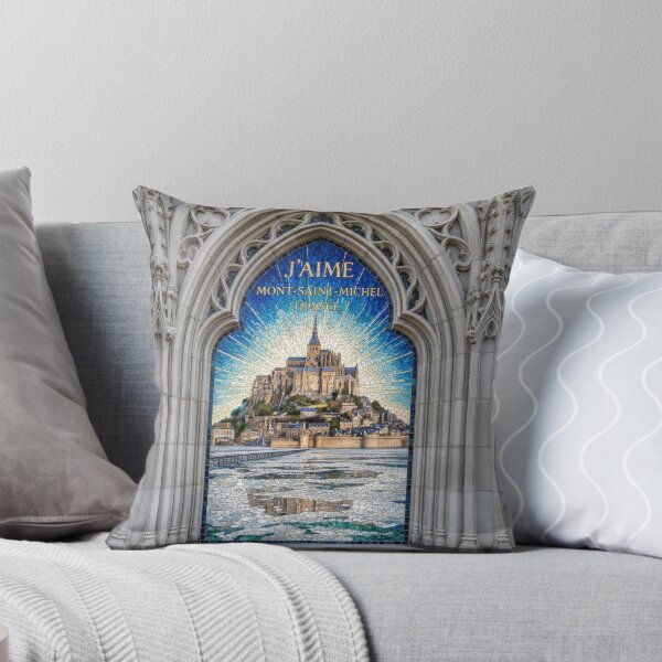 Item preview, Mont-Saint-Michel France - Gothic Arch Mosaic Abbey Art designed and sold by FrancophileFun.