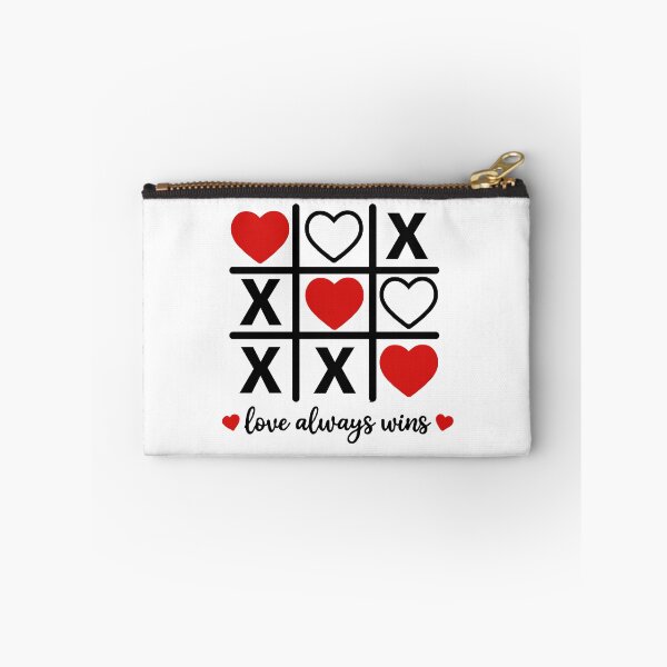 Item preview, Love Always Wins – Romantic Tic Tac Toe Hearts & Xs Valentine’s Day Design designed and sold by BrainBubbleArt.