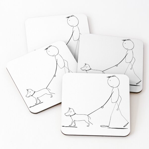 Item preview, Out for a walk stick guy and his dog designed and sold by Art-Horizon.