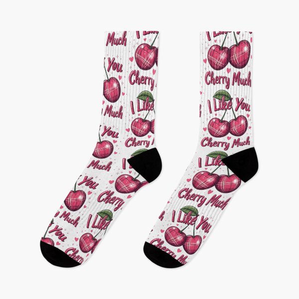 Item preview, I Like You Cherry Much: Pink Plaid Cherries & Sparkles designed and sold by Polarisofficial.