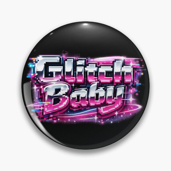 Item preview, Glitch Baby – Y2K Neon Glitch Typography Design designed and sold by R3XFORGE.