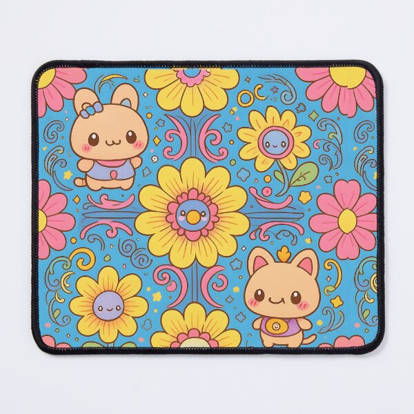 Item preview, Flower Power Colourful Flower Pattern Kawaii designed and sold by druidwolfart.