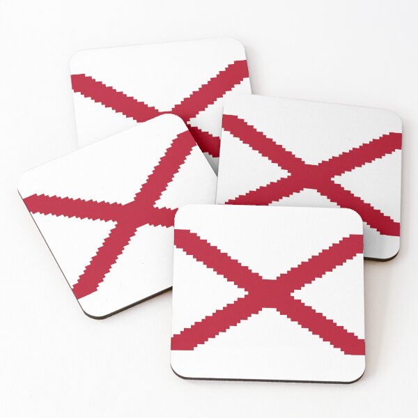 Item preview, Pixelated Alabama Flag designed and sold by Potato Quality Prints.