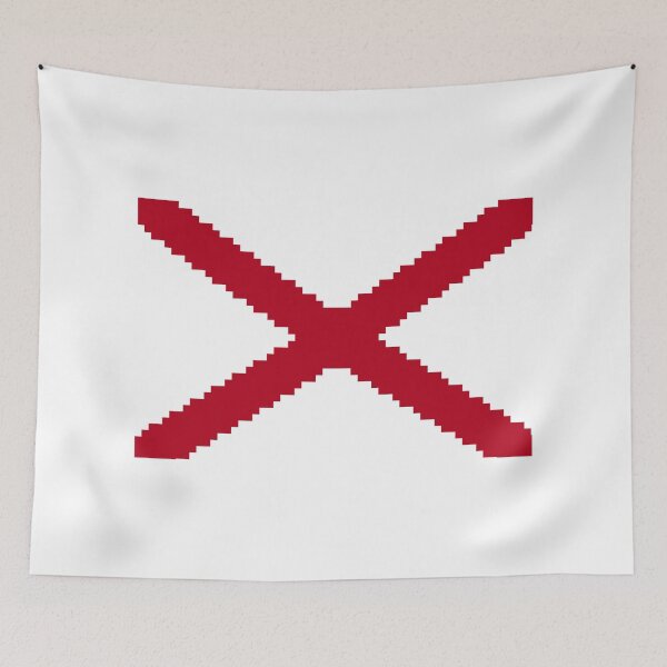 Item preview, Pixelated Alabama Flag designed and sold by Potato Quality Prints.