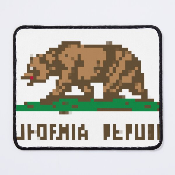 Item preview, Pixelated California Flag designed and sold by Potato Quality Prints.