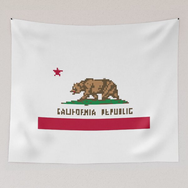 Item preview, Pixelated California Flag designed and sold by Potato Quality Prints.