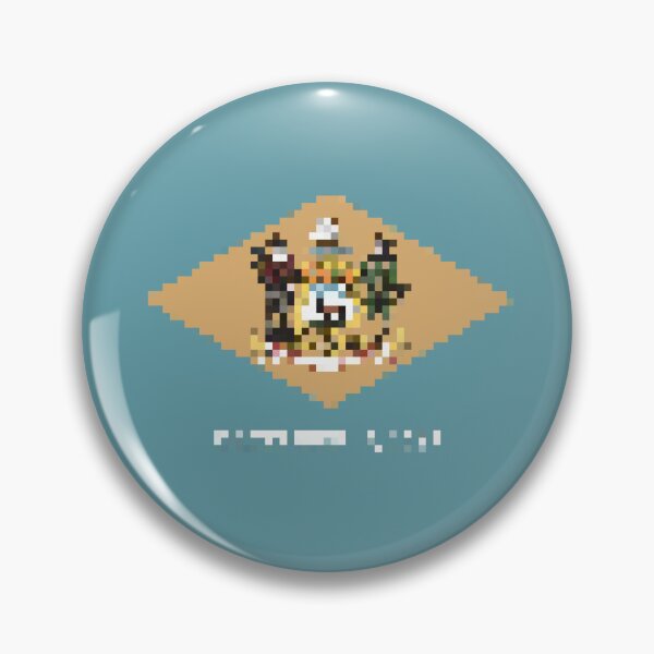 Item preview, Pixelated Delaware Flag designed and sold by Potato Quality Prints.