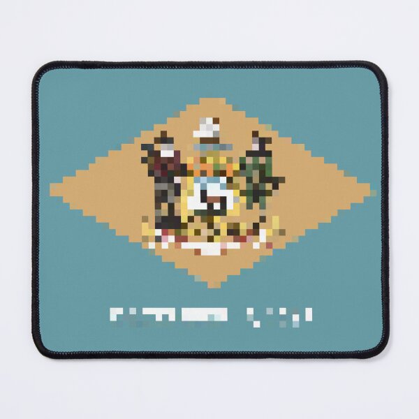 Item preview, Pixelated Delaware Flag designed and sold by Potato Quality Prints.