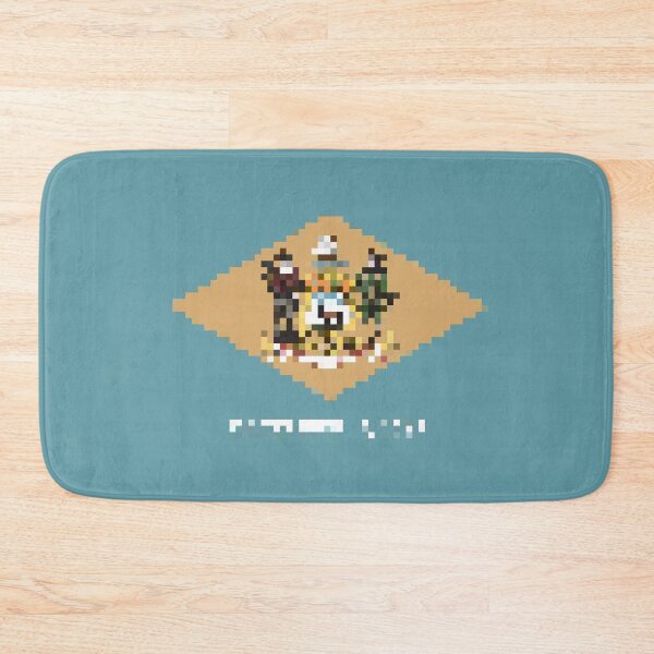 Item preview, Pixelated Delaware Flag designed and sold by Potato Quality Prints.