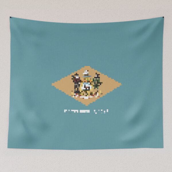 Item preview, Pixelated Delaware Flag designed and sold by Potato Quality Prints.