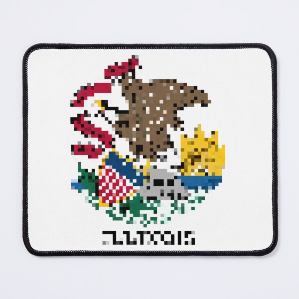 Item preview, Pixelated Illinois Flag designed and sold by Potato Quality Prints.