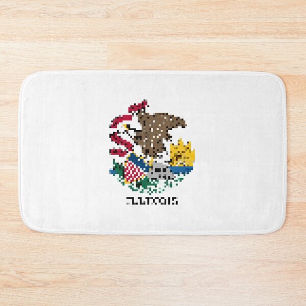 Item preview, Pixelated Illinois Flag designed and sold by Potato Quality Prints.