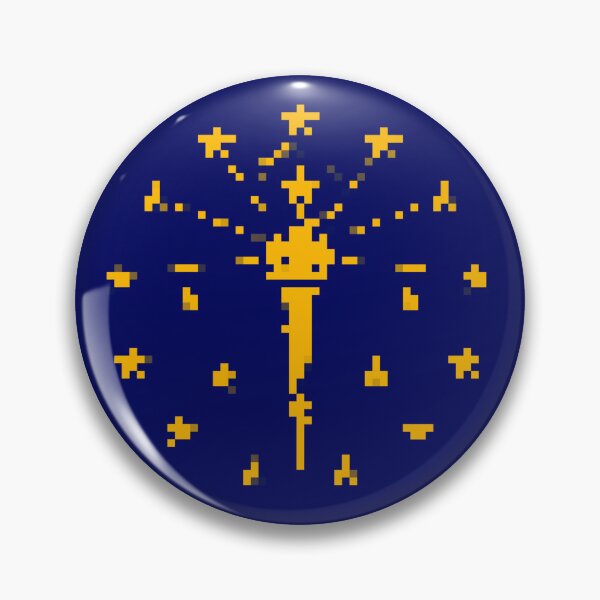 Item preview, Pixelated Indiana Flag designed and sold by Potato Quality Prints.