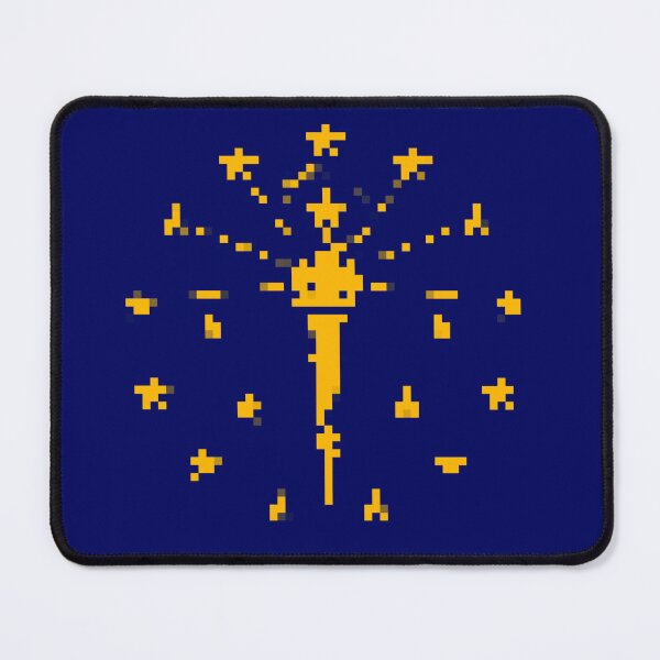 Item preview, Pixelated Indiana Flag designed and sold by Potato Quality Prints.