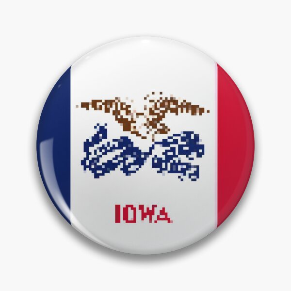 Item preview, Pixelated Iowa Flag designed and sold by Potato Quality Prints.
