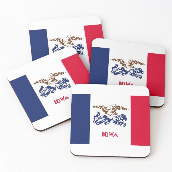 Item preview, Pixelated Iowa Flag designed and sold by Potato Quality Prints.