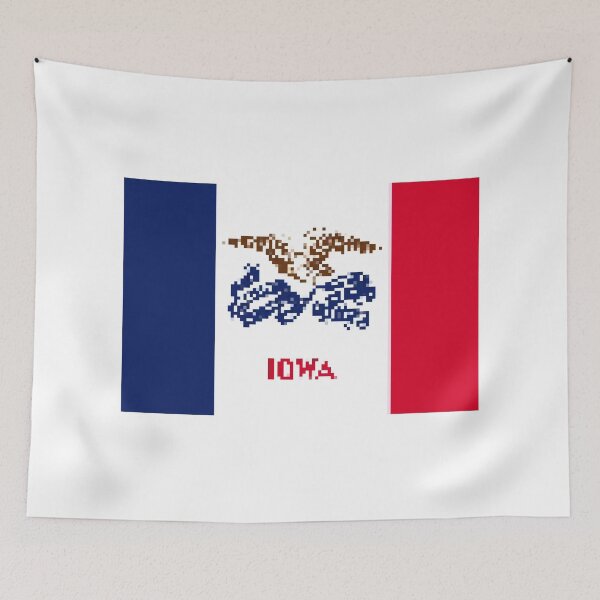 Item preview, Pixelated Iowa Flag designed and sold by Potato Quality Prints.