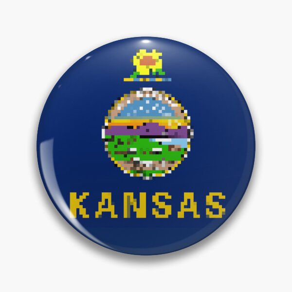 Item preview, Pixelated Kansas Flag designed and sold by Potato Quality Prints.