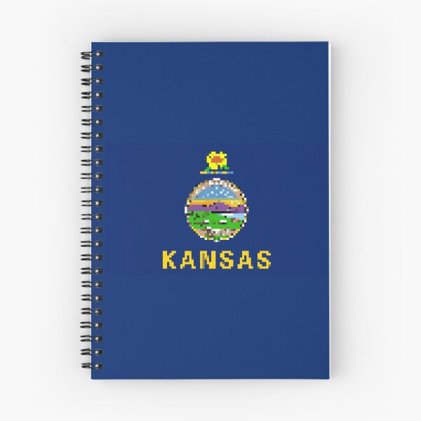 Item preview, Pixelated Kansas Flag designed and sold by Potato Quality Prints.
