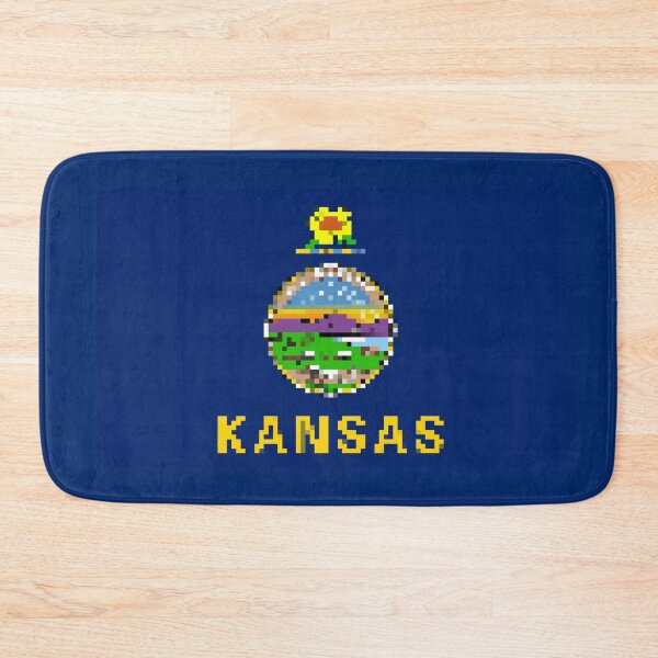 Item preview, Pixelated Kansas Flag designed and sold by Potato Quality Prints.