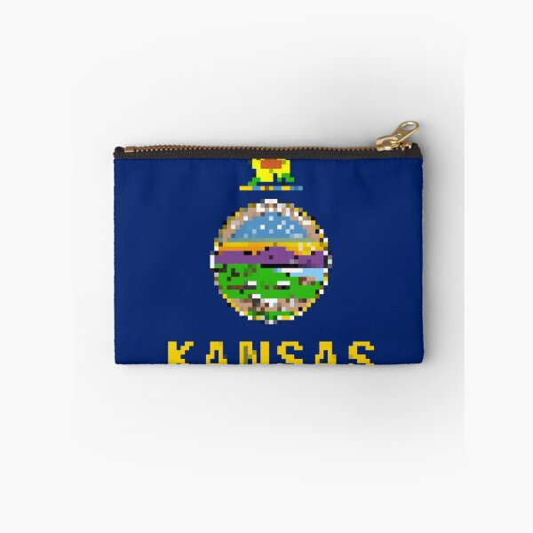 Item preview, Pixelated Kansas Flag designed and sold by Potato Quality Prints.