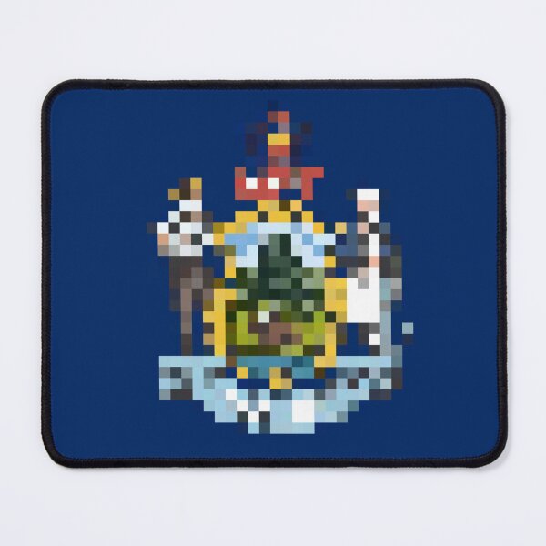 Item preview, Pixelated Maine Flag designed and sold by Potato Quality Prints.
