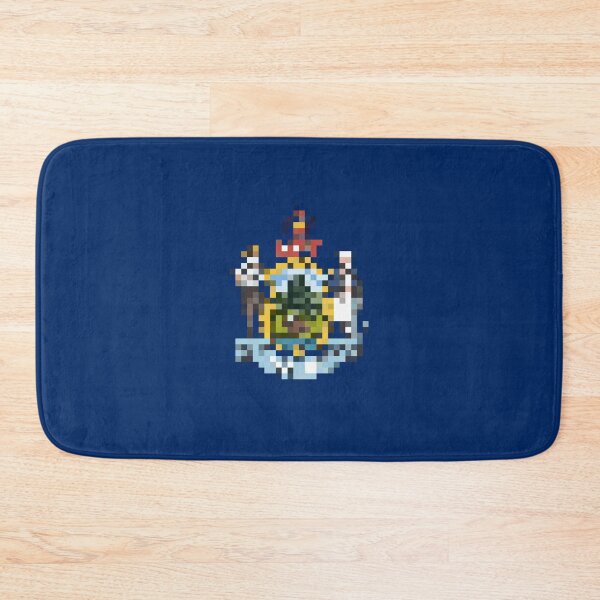 Item preview, Pixelated Maine Flag designed and sold by Potato Quality Prints.