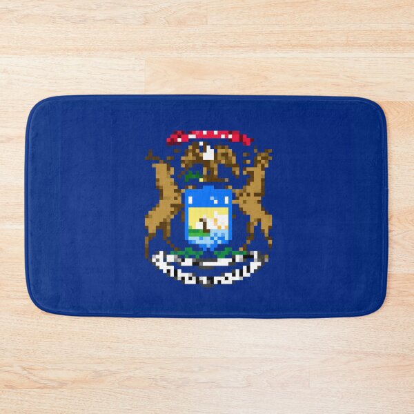Item preview, Pixelated Michigan Flag designed and sold by Potato Quality Prints.