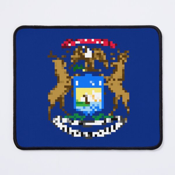 Item preview, Pixelated Michigan Flag designed and sold by Potato Quality Prints.