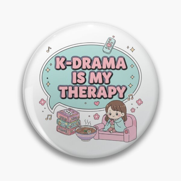 Item preview, The phrase "K-drama is my therapy" is used in this context. designed and sold by GigiEssense.