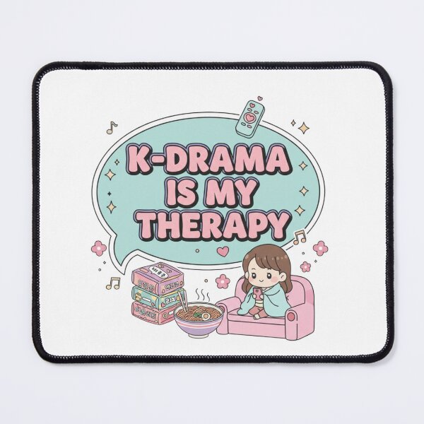 Item preview, The phrase "K-drama is my therapy" is used in this context. designed and sold by GigiEssense.