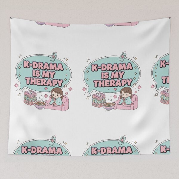 Item preview, The phrase "K-drama is my therapy" is used in this context. designed and sold by GigiEssense.