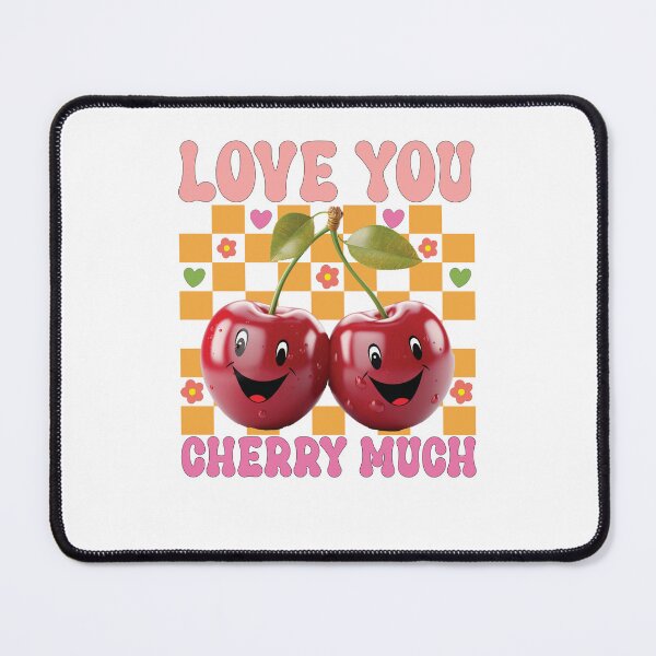 Item preview, Happy Smiling Cherries: Retro Checkerboard & Floral Love designed and sold by Polarisofficial.