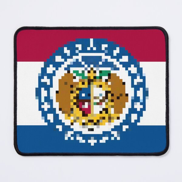 Item preview, Pixelated Missouri Flag designed and sold by Potato Quality Prints.
