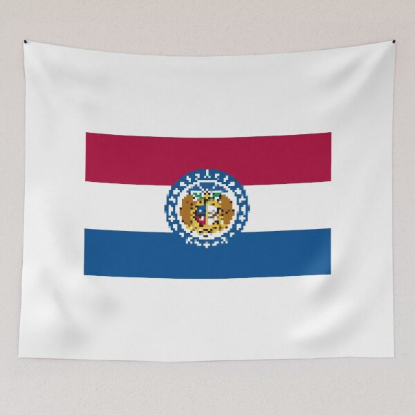 Item preview, Pixelated Missouri Flag designed and sold by Potato Quality Prints.