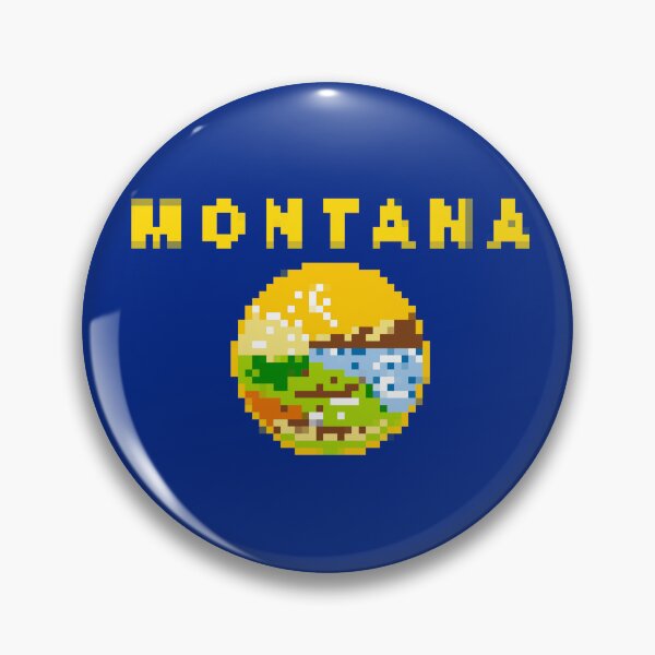 Item preview, Pixelated Montana Flag designed and sold by Potato Quality Prints.