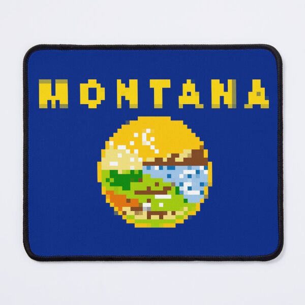 Item preview, Pixelated Montana Flag designed and sold by Potato Quality Prints.