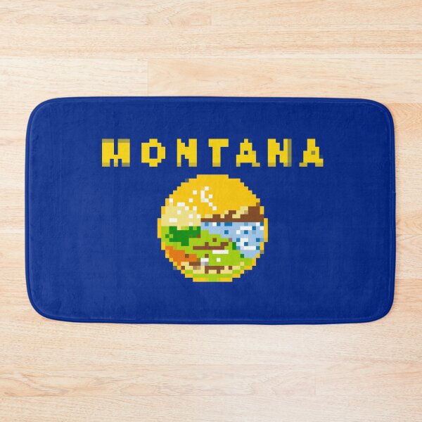 Item preview, Pixelated Montana Flag designed and sold by Potato Quality Prints.