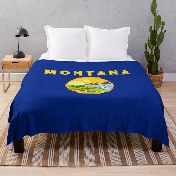 Item preview, Pixelated Montana Flag designed and sold by Potato Quality Prints.