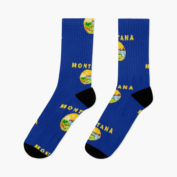 Item preview, Pixelated Montana Flag designed and sold by Potato Quality Prints.