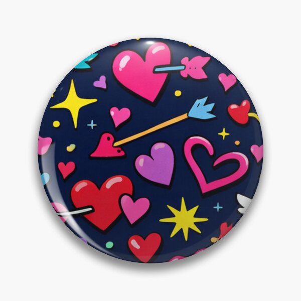 Item preview, Neon Valentine Doodles Hearts Roses designed and sold by SassyArtistry.