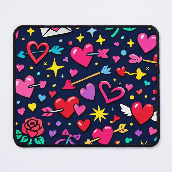 Item preview, Neon Valentine Doodles Hearts Roses designed and sold by SassyArtistry.