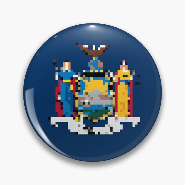 Item preview, Pixelated New York Flag designed and sold by Potato Quality Prints.