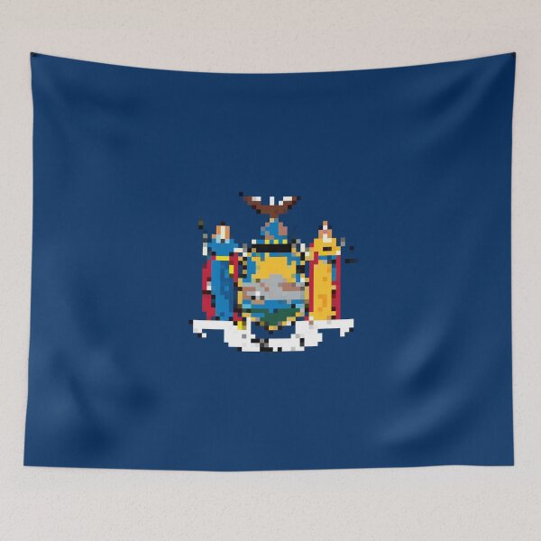 Item preview, Pixelated New York Flag designed and sold by Potato Quality Prints.