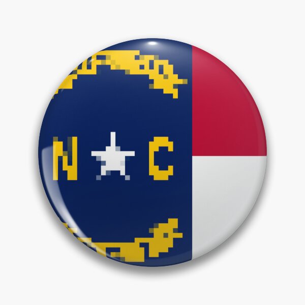 Item preview, Pixelated North Carolina Flag designed and sold by Potato Quality Prints.