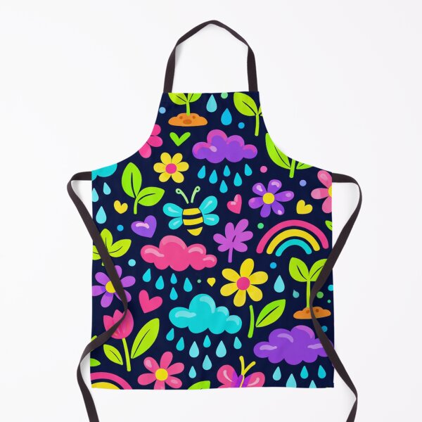Item preview, Neon Spring Doodles Flowers Rainbows designed and sold by SassyArtistry.