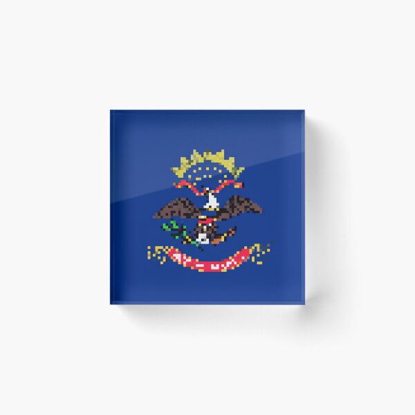 Item preview, Pixelated North Dakota Flag designed and sold by Potato Quality Prints.