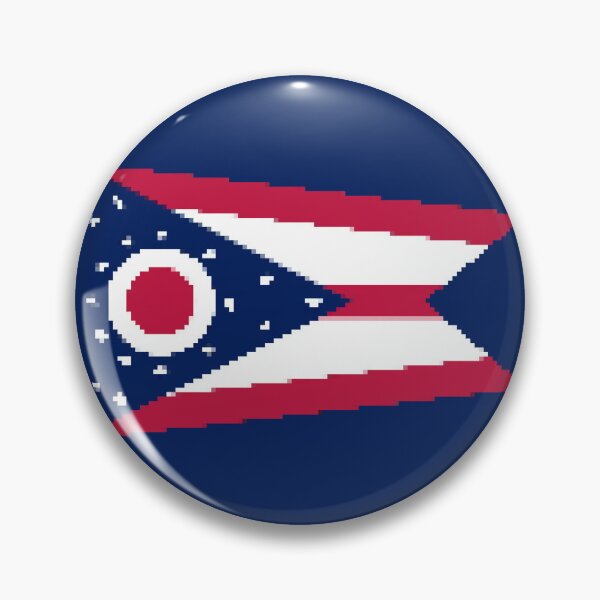 Item preview, Pixelated Ohio Flag designed and sold by Potato Quality Prints.